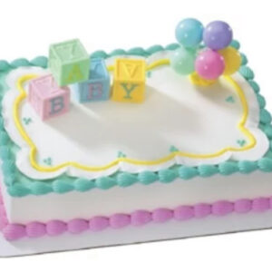 B-A-B-Y Blocks Sheet Cake