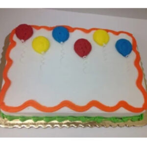 Floating Ballons Sheet Cake